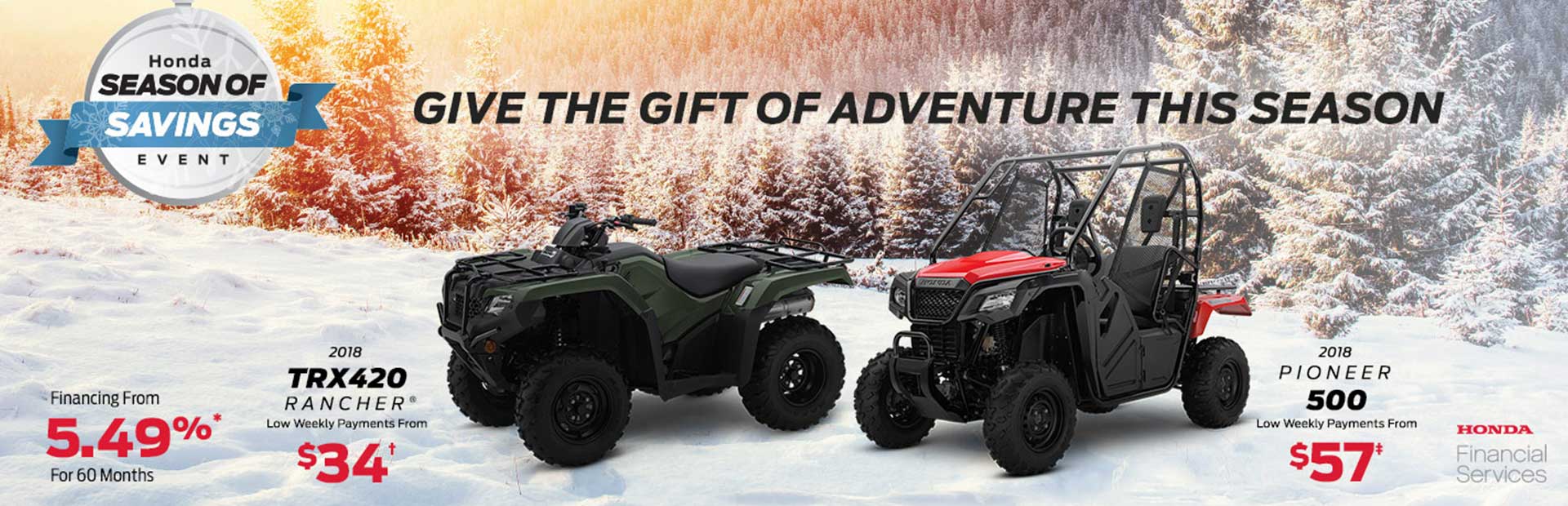 Honda: Season of Savings Event - ATV & SxS